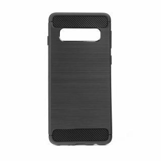 Silikonové pouzdro Coolcase Carbon na mobil Samsung Galaxy S10 Černé
