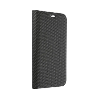 Luxusní flip pouzdro Coolcase Luna Carbon Book na mobil Samsung Galaxy S10 Černé