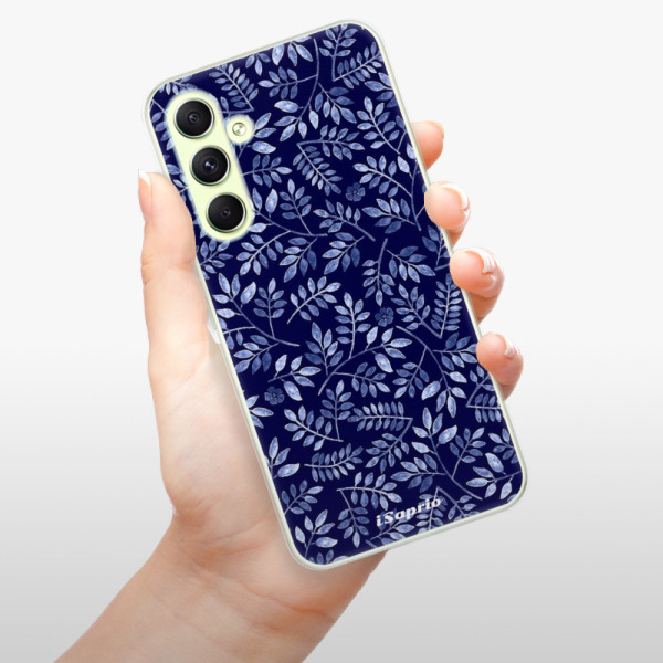 Silikonové pouzdro iSaprio - Samsung Galaxy A54 5G - Blue Leaves 05