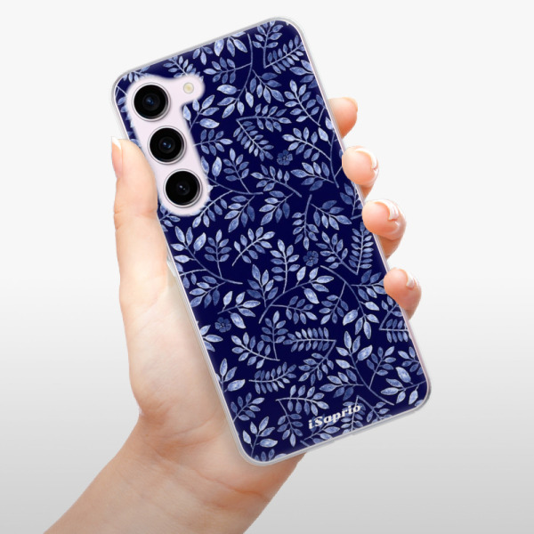 Silikonové pouzdro iSaprio - Samsung Galaxy S23 - Blue Leaves 05