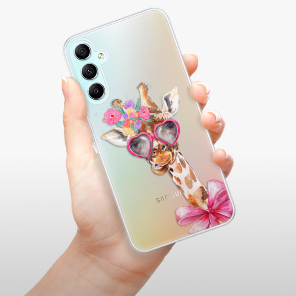 Silikonové pouzdro iSaprio - Samsung Galaxy A34 5G - Lady Giraffe