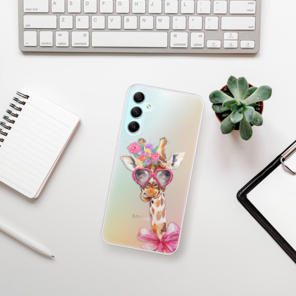 Silikonové pouzdro iSaprio - Samsung Galaxy A34 5G - Lady Giraffe