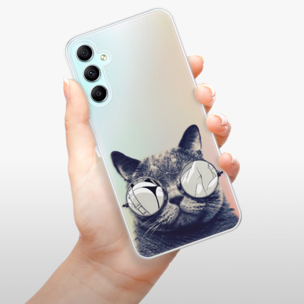 Silikonové pouzdro iSaprio - Samsung Galaxy A34 5G - Crazy Cat 01