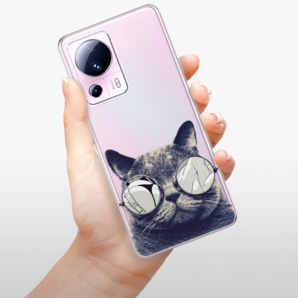Silikonové pouzdro iSaprio - Xiaomi 13 Lite - Crazy Cat 01