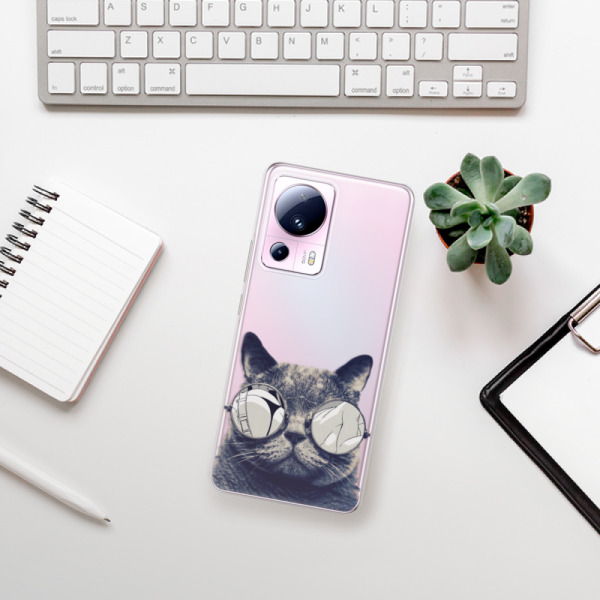 Silikonové pouzdro iSaprio - Xiaomi 13 Lite - Crazy Cat 01