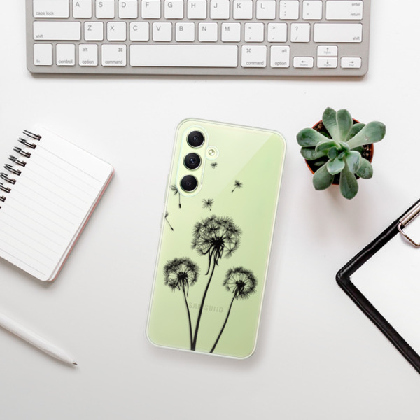 Silikonové pouzdro iSaprio - Samsung Galaxy A54 5G - Three Dandelions black