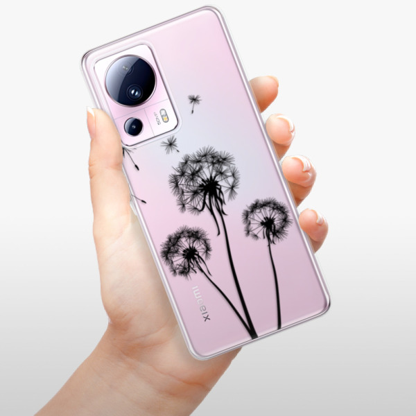 Silikonové pouzdro iSaprio - Xiaomi 13 Lite - Three Dandelions black
