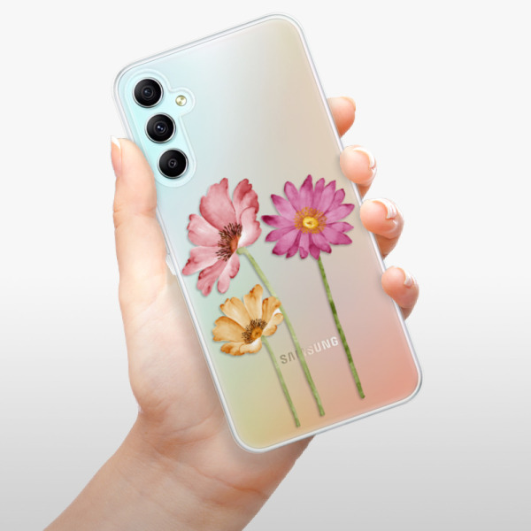 Silikonové pouzdro iSaprio - Samsung Galaxy A34 5G - Three Flowers