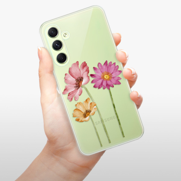 Silikonové pouzdro iSaprio - Samsung Galaxy A54 5G - Three Flowers