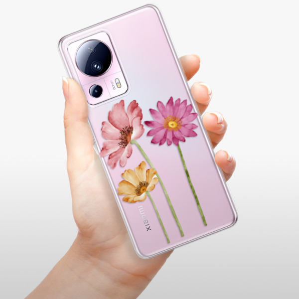 Silikonové pouzdro iSaprio - Xiaomi 13 Lite - Three Flowers