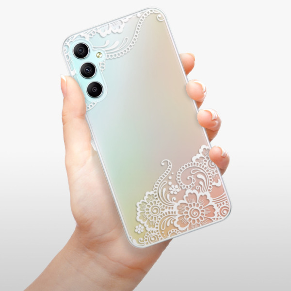 Silikonové pouzdro iSaprio - Samsung Galaxy A34 5G - White Lace 02