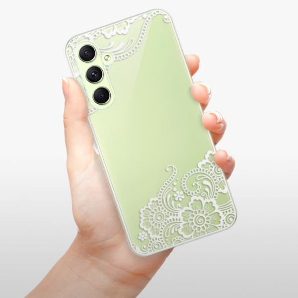Silikonové pouzdro iSaprio - Samsung Galaxy A54 5G - White Lace 02