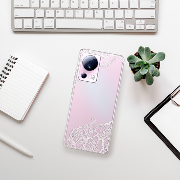 Silikonové pouzdro iSaprio - Xiaomi 13 Lite - White Lace 02