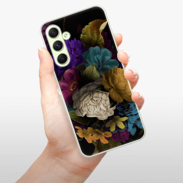 Silikonové pouzdro iSaprio - Samsung Galaxy A54 5G - Dark Flowers