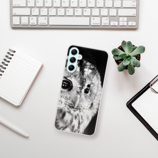 Silikonové pouzdro iSaprio - Samsung Galaxy A34 5G - BW Owl