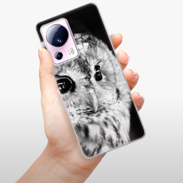 Silikonové pouzdro iSaprio - Xiaomi 13 Lite - BW Owl