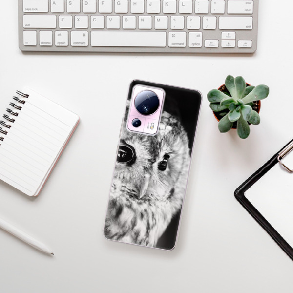 Silikonové pouzdro iSaprio - Xiaomi 13 Lite - BW Owl