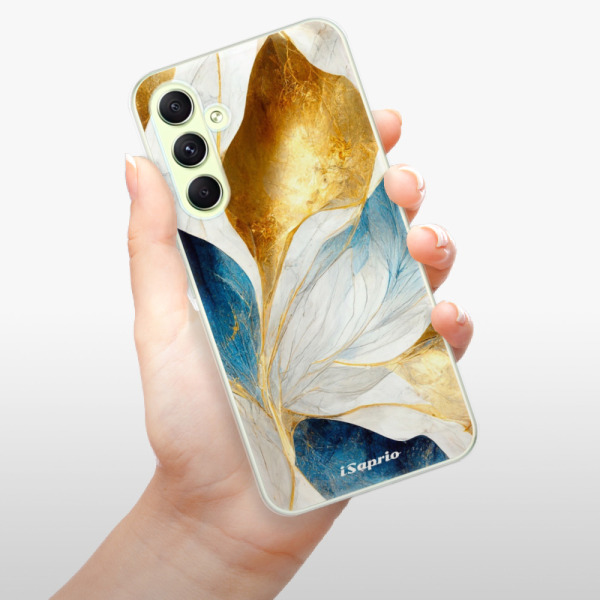 Silikonové pouzdro iSaprio - Samsung Galaxy A54 5G - Blue Leaves