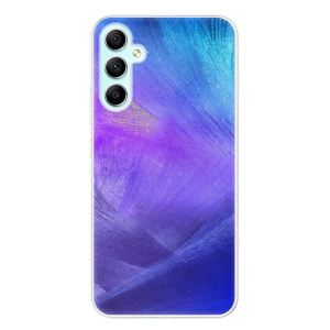 Silikonové pouzdro iSaprio - Samsung Galaxy A34 5G - Purple Feathers