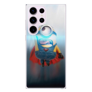 Silikonové pouzdro iSaprio - Samsung Galaxy S23 Ultra - Mimons Superman 02