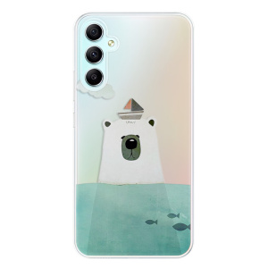 Silikonové pouzdro iSaprio - Samsung Galaxy A34 5G - Bear With Boat