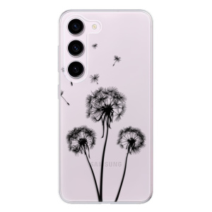 Silikonové pouzdro iSaprio - Samsung Galaxy S23 - Three Dandelions black