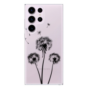 Silikonové pouzdro iSaprio - Samsung Galaxy S23 Ultra - Three Dandelions black