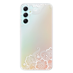 Silikonové pouzdro iSaprio - Samsung Galaxy A34 5G - White Lace 02