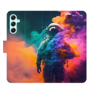 Flip pouzdro iSaprio - Samsung Galaxy A34 5G - Astronaut in Colours 02 - kapsičky na karty
