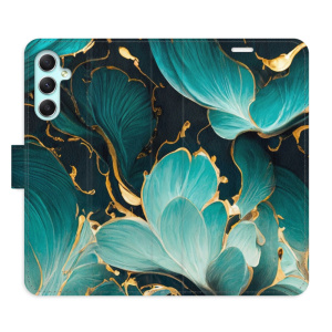 Flip pouzdro iSaprio - Samsung Galaxy A34 5G - Blue Flowers 02 - kapsičky na karty