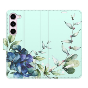Flip pouzdro iSaprio - Samsung Galaxy S23 - Blue Flowers - kapsičky na karty