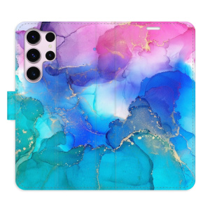 Flip pouzdro iSaprio - Samsung Galaxy S23 Ultra - BluePink Paint - kapsičky na karty