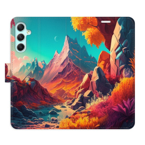 Flip pouzdro iSaprio - Samsung Galaxy A34 5G - Colorful Mountains - kapsičky na karty