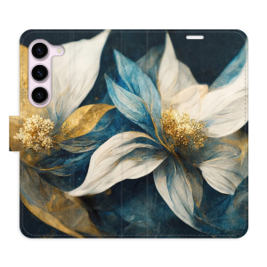 Flip pouzdro iSaprio - Samsung Galaxy S23 - Gold Flowers - kapsičky na karty
