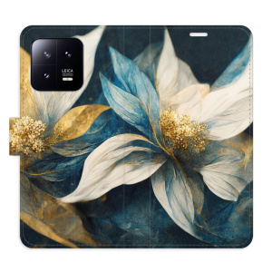 Flip pouzdro iSaprio - Xiaomi 13 - Gold Flowers - kapsičky na karty