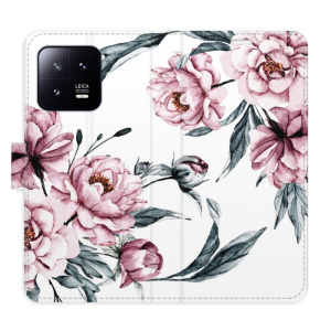Flip pouzdro iSaprio - Xiaomi 13 - Pink Flowers - kapsičky na karty
