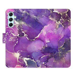 Flip pouzdro iSaprio - Samsung Galaxy A34 5G - Purple Marble - kapsičky na karty