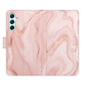 Flip pouzdro iSaprio - Samsung Galaxy A34 5G - RoseGold Marble - kapsičky na karty