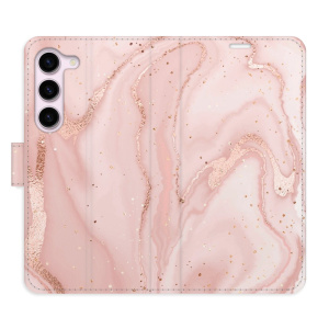 Flip pouzdro iSaprio - Samsung Galaxy S23 - RoseGold Marble - kapsičky na karty