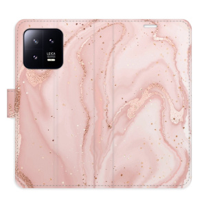 Flip pouzdro iSaprio - Xiaomi 13 - RoseGold Marble - kapsičky na karty
