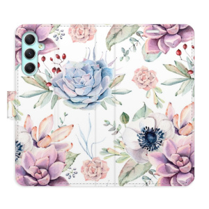 Flip pouzdro iSaprio - Samsung Galaxy A34 5G - Succulents Pattern - kapsičky na karty