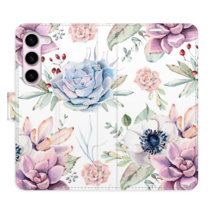 Flip pouzdro iSaprio - Samsung Galaxy S23 - Succulents Pattern - kapsičky na karty