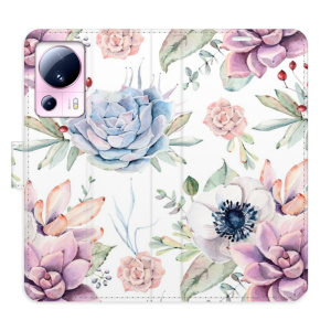 Flip pouzdro iSaprio - Xiaomi 13 Lite - Succulents Pattern - kapsičky na karty