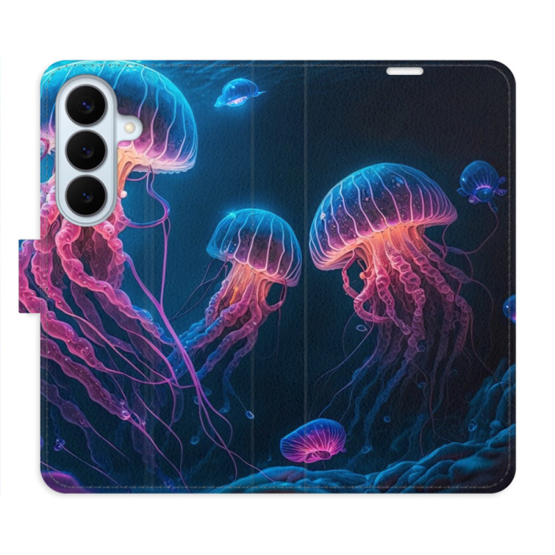 Flip pouzdro iSaprio - Samsung Galaxy S26+ - Jellyfish s kapsičkami na karty
