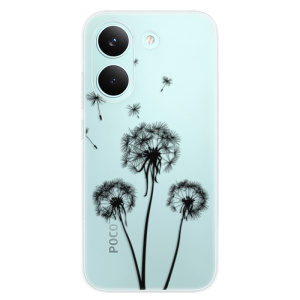 Silikonové pouzdro iSaprio - Poco X8 Pro - Three Dandelions - black