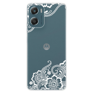 Silikonové pouzdro iSaprio - Motorola Moto G06 - White Lace 02