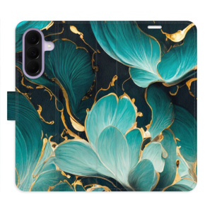 Flip pouzdro iSaprio - Samsung Galaxy A37 - Blue Flowers 02 s kapsičkami na karty