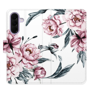 Flip pouzdro iSaprio - Samsung Galaxy A37 - Pink Flowers s kapsičkami na karty