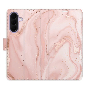 Flip pouzdro iSaprio - Samsung Galaxy A37 - RoseGold Marble s kapsičkami na karty