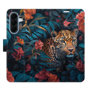 Flip pouzdro iSaprio - Samsung Galaxy A57 - Flower Jaguar 02 s kapsičkami na karty
